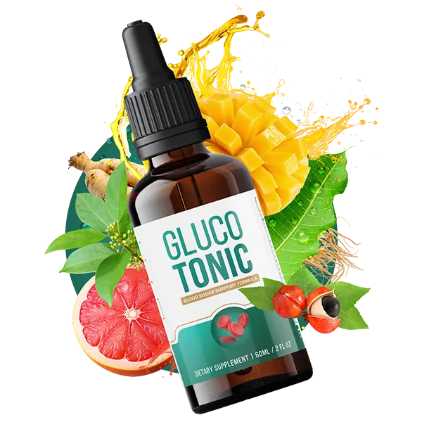 Blood sugar support supplement bottle with clean, modern botanical accents.